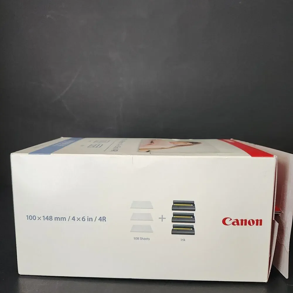 New Canon Selphy CP Color Ink / Paper Set KP-108IN